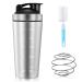 Pofibo stainless steel protein Shaker 750ml shaker for protein shake sports fitness protein shaker with steel ball BPA-free and leak-proof protein shaker ideal for protein powder and protein shakes