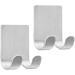 Hotype razor holder multi -purpose self -adhesive hook stainless steel glue razor hook suspension towel hooks clothes hooks shower hooks for razor bathroom kitchen organizer 2 pieces