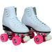 Epic Skates Classic White Roller Skates - Pink Wheels - US Size 7 - Buy Online on GoSupps.com