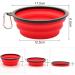2 Pack Large Foldable Dog Bowls - 1000ml Portable Pet Feeder for Travel & Hiking (Red + Orange) - Buy Online on GoSupps.com