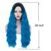 Mildiso 26 Ombre Blue Curly Wavy Wig for Women with Wig Cap - Natural and Cute Mermaid Style for Daily or Party Wear | M052B - Buy Online on GoSupps.com