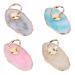 NOLITOY Nail Color Palette 8 Pcs Ring Palette Resin Foundation Agate Nail Polish Palette 4.7x2.7cmx2pcs Assorted Colorx2pcs