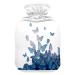 Heat bottle with reference 1 l of durable warm-up bag for hand feet shoulder and neck pain cramps heating press and heat therapy pattern of colorful blue butterfly_196