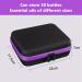 Kirgizta Waterproof Essential Oil & Nail Polish Storage Bag - 30 Slot EVA Pocket Organizer for 5ml 10ml 15ml Bottles (Purple Black) - International Shipping Available - Buy Online on GoSupps.com