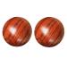 TOVINANNA 2 piece solid wood massage ball muscle massage balls Handmassing balls Hand massager muscle stretchball round handballs acupuncture point news ball fitness ball 5.00x5.00cm brown