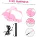 Toddmomy 2 Sets Bird Leash Parrot Bird Harness Bird Harness Leash Bird Training Leash Elastic Cotton Pink 12X6X1.3CMx2pcs Pinkx2pcs - Buy Online on GoSupps.com