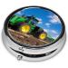 Tractor Farm Portable Metal Pill Box - Round Mini 3-Compartment Travel Organizer | Hinged Design for Small Pills - Must-Have Travel Accessory - Buy Online on GoSupps.com