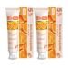 Kids Oral Care Toothpaste Orange Flavor - Teeth Cleaning Brightening & Fresh Breath Gentle Mouth Care for Children Easy to Use(2PCS)