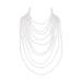 KUAIYIJU Fashion Pearl Necklace for Women Simple Layered Long Sweater Chain for Wedding Jewelry Clothing Accessories