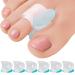 Toe Separators for Overlapping Toes - 6-Pack Clear Gel Hammer Toe Straighteners for Pain Relief - Correct Bent Toes - Big Toe Spacers Spreaders Soft and Gentle Bunion Correctors for Active Lifestyle Transparent Big Toe Separators 6 Count (Pack of 1)
