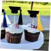 Artibetter 12pcs Graduation Season Card Student Gifts Fringe Trim Mini Top Hat Graduation Party Hat Topper Cupcake Toppers Diploma Cupcake Picks Graduation Party Caps Topper Finished Product Yellow 10X3.8X3.8CM - Buy Online on GoSupps.com