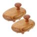 Sewoart 2 pieces Massage brush Hair care comb Massagekamm Body massager Wooden ridge wide tooth comb scalp wood massager wooden massager for the back of natural comb