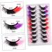 minkissy Red Eyelashes 9 Pairs Imitation False Eyelashes Cosplay Lashes Cosplay Eyelashes Adhesive 3d Artificial False Eyelashes Fake Eyelashes Pink Eyelashes - Buy Online on GoSupps.com