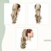 Sego 45cm Wavy Ponytail Hair Extension Voluminous Claw Clip in Ash Brown & Bleach Blond | Synthetic Braided Hair Piece (140g) - Buy Online on GoSupps.com