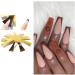 Easy French Smile Cut Line Edge Nail Cutter Acrylic Easy French Smile Cut V Line Tips Manicure Edge Trimmer Almond Shape Pro 9 Size Nail Art Template Tool (1Pcs - Gold) - Buy Online on GoSupps.com