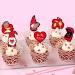 Cupcake Toppers 10pcs Glitter Red Happy Holiday Day Red Day Cupcake Decorations Cake Decoration Cake Topper Rose Diamond Heart for Valentine's Day Birthday - Buy Online on GoSupps.com