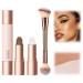 Cream Bronzer Stick, Cream Bronzer and Contour Stick, 2 in 1 Long Lasting and Waterproof Double Head Contour Stick with Brush (#1)