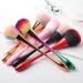 Rainbow Color Powder Brush | Soft Nail Art Dust Remover | Large Coverage Makeup & Foundation Blending Brush for Daily Use - Buy Online on GoSupps.com