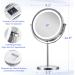 M MIVONDA Lighted Makeup Mirror 1X/10X Magnifying with Stand, 8 Inch LED Double Sided Senior Metallic Silver, Cordless & Chrome Finish - Buy Online on GoSupps.com