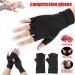 Copper Arthritis Gloves - Compression Gloves for Hands and Fingers Rehabilitation - Size Large (1 Pair), Black - Arthritis Relief for Women Men - Reduce Hand Pain, Swelling, Carpal Tunnel - Buy Online on GoSupps.com