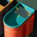 Anximt Toothbrush Mug Wall Holder - Punch-Free Self-Adhesive Bathroom Organizer with 2 Cups for Toothpaste & Razor - Orange - Buy Online on GoSupps.com