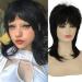 Amnenl Short Black Shaggy Layered Mullet Wig for Women - Heat Resistant Cosplay Daily Hair Wig (Black) - Buy Online on GoSupps.com