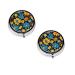 Hippie Pattern Printed Mini Round Pill Box Pill Box 3 Compartment Medicine Pill Case Pill Organizer Travel Pillbox Portable Pill Box for Pocket Home Office Use