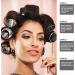 Mabufun Jumbo Hair Rollers Set Hair Rollers Self Grip Curlers For Long Hair No Heat Curlers Heatless Hair Rollers With Clips & Comb 24 Packs (Black 24Pcs) - Buy Online on GoSupps.com