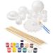 Pllieay Solar System Model Kit- 14 Foam Spheres, 12 Bamboo Sticks, 12 Pigments, 2 Brushes- School Science Projects - Buy Online on GoSupps.com
