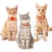 VKPETFR Breakaway Cat Collar 3 Pack - Cute Flower & Bandana Design - Adjustable Safety Buckle Kitten Collars with Bow Tie and Bell - Ideal for Girl Boy Cats and Puppies - Orange - Buy Online on GoSupps.com