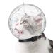 Cat muzzle-transparent cat helmet cat space hood anti-bite anti-licks adjustable cat bite protection with 46 breathable holes astronauten helmet for the beauty care of cats transparent