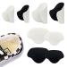 Shoe Heel Repair Patch Self-Adhesive Sneaker Hole Repair Leather Patch Shoe Hole Prevention Patch for Most Types of Shoes Large and Small Black+white 4