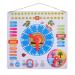 ewtshop learning clock made of metal colorful learning board with date time and seasons in a simple and playful way to learn