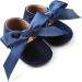 RVROVIC Baby Girl Moccasins | Princess Sparkly Soft Sole Shoes 6-12 Months Navy Blue - Buy Online on GoSupps.com