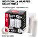 Premium Gauze Rolls - Pack of 12 | Individually Wrapped - 4 x 4.1 yd | Bonus Tape Included - Buy Online on GoSupps.com