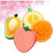 4pcs Cute Fruit Shaped Shower Sponge Set for Kids - Mango, Honey-Dew Melon, Orange, Strawberry - Buy Online on GoSupps.com