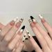 KEMKEY Handmade Nail Art Wear Nail Hand-painted Stars White False Nails Removable Long Models(Medium) - Buy Online on GoSupps.com
