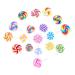 FOYTOKI 12 Pieces Pacifier Charms Rainbow Caramel Candy Lollipop DIY Lollipop Candy Lollipop Candy Jelly Candy Clay Pendant Lollipop