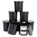 10oz, 8 Pack Thickened Glass Candle Jars with Metal Lids, Candle Containers, Candle Vessels for Hand Candle Making DIY Craft (Matte Black)