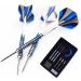 Formula 90% Tungsten Darts Set - 21g/22g/23g/24g Steel Tip with Aluminum Shafts and Dart Sharpener | Premium Tungsten Steel Tip Darts - Complete Metal Tip Set - Buy Online on GoSupps.com