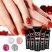 Herbest Poly Extension Gel Nails - Glitter Fast Structure Gel for DIY Nail Art | UV LED Quick Build Gel for Technicians - Buy Online on GoSupps.com