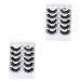POPETPOP Black Decor 10 Pairs Fake Eyelashes 3d Makeup Decor False Eye Lashes Embellishments for Crafting Soft Light Fake Lash Black Trim Decked False Eyelashes Make up Imitation Miss