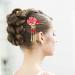 Kimono Hair Clip - Japanese Hairpin Ornament & Tie Band Clip for Women - Elegant Red Accessory - Buy Online on GoSupps.com