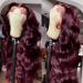 Burgundy Body Wave Lace Front Wig - 18 inch, 150% Density, HD Transparent Lace, Pre Plucked with Baby Hair - Buy Online on GoSupps.com