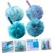 Holibanna 4pcs Bath Loofah Shower Sponge Set | Exfoliating Body Wash Scrubber | Compact & Portable Bathing Balls - Buy Online on GoSupps.com