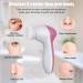 Electric Facial Cleansing Spin Brush Set for Gentle Exfoliation, Blackhead Removal, and Deep Cleansing - Perfect Skincare Gift for Teenage Girls (Pink) - Buy Online on GoSupps.com