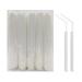 FOREVERIE 500 Counts Plastic Clear Disposable Straws Individually Wrapped Soft Thin Bendy Stretchable Regular 0.24 Inch Diameter 8.27 Inch Length