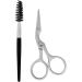 5Pcs Tweezers Set - Eyebrow Grooming Kit with Curved Stainless Steel Scissors Spoolie Eyebrow Brush in Black Case - Eye brow Kit for Men and Women - Buy Online on GoSupps.com