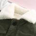 Volunboy Toddler Corduroy Sherpa Jacket | Warm Fleece Lining Coat for Baby Boys/Girls | Green | 18-24 Months - Buy Online on GoSupps.com