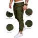 JMIERR Men's Fashion Cargo Pants - Green Cotton Tapered Joggers with 6 Pockets - Buy Online on GoSupps.com